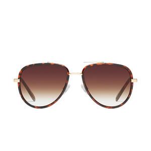 Quay All In Mini Small Pilot Sunglasses with Gradient Lenses Tortoise Brown Fade